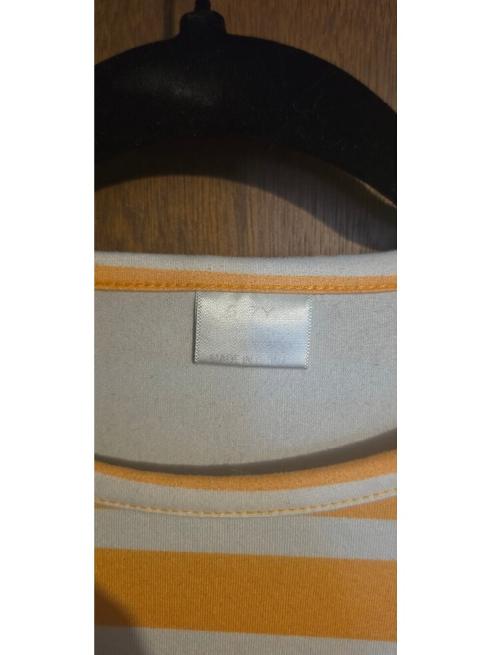 Girls Yellow and White Striped Dress Size 6-7 Years - Picture 3 of 4